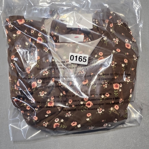 NWT Perfectly Priscilla Elegant Brown Floral Long Sleeve Dress PTP 23 Length 35 - Picture 7 of 7